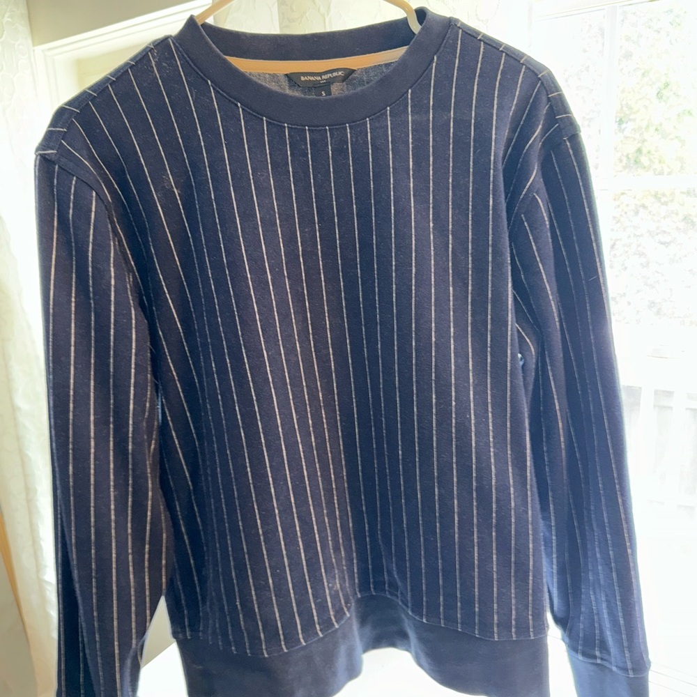 Banana Republic Navy Striped Sweater
